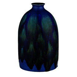Poole Pottery Alexis Oval Bottle Vase, Blue